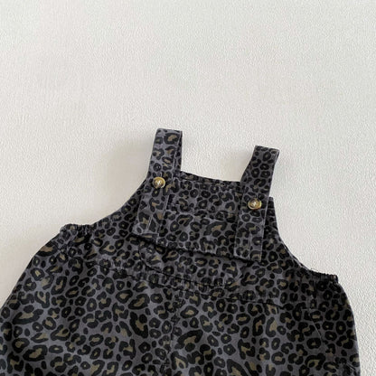 Summer Baby Kids Unisex Sleeveless Solid Color Vest and Leopard Pattern Overalls Clothing Set, MyKids-USA®, Baby & Toddler Outfits, MyKids-USA -  -  -  -  -  -  - .