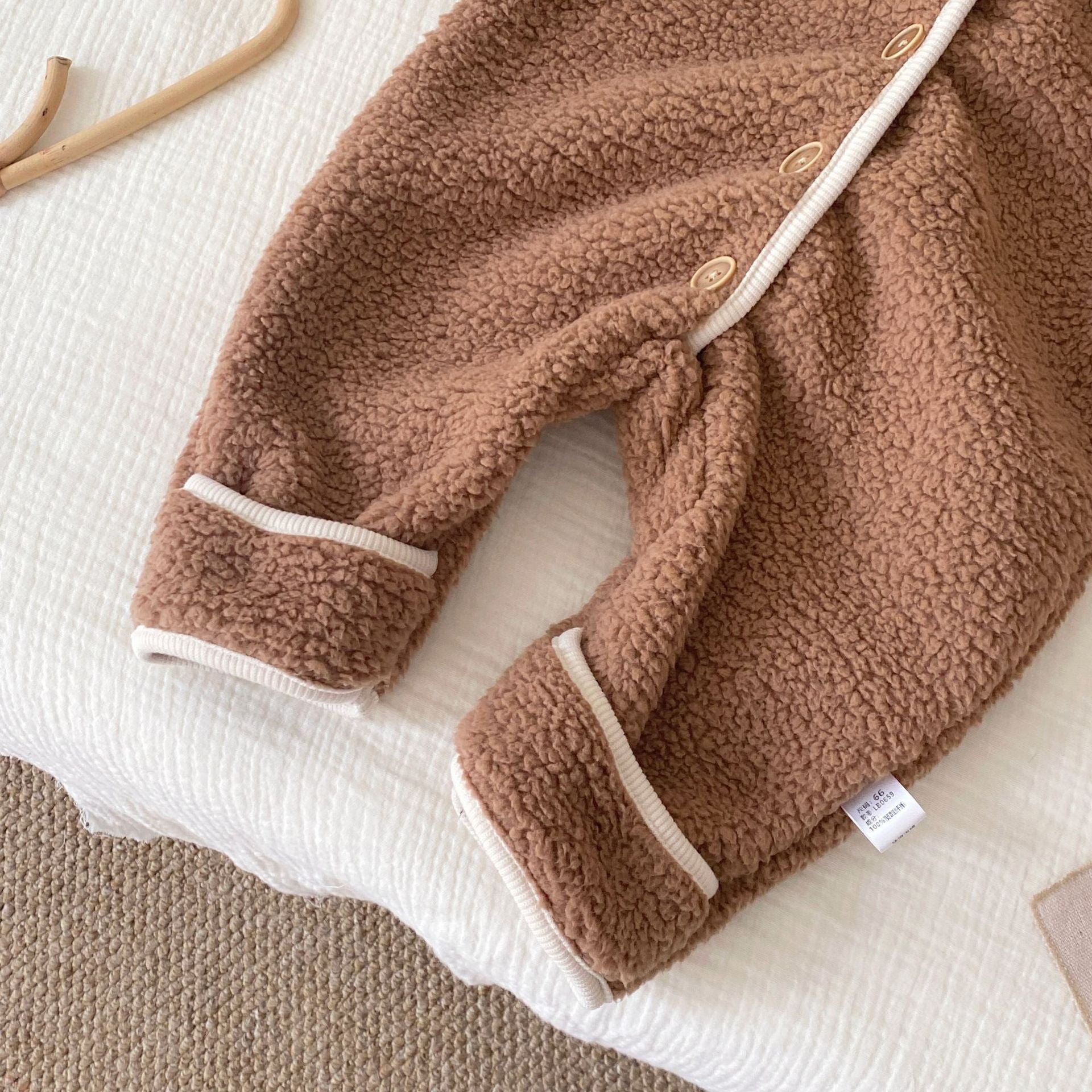 Winter and Autumn Arrival Baby Unisex Long Sleeves Color Patchwork Fluffy Rompers, MyKids-USA®, Baby One-Pieces, MyKids-USA -  -  -  -  -  -  - 