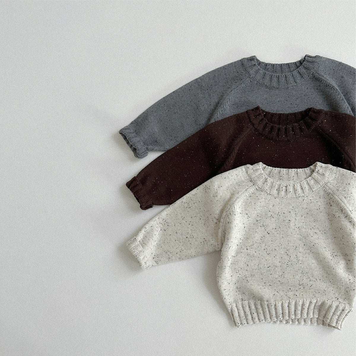 Arrival Spring and Autumn Baby Kids Unisex Dots Pattern Knitted Pullover Sweater