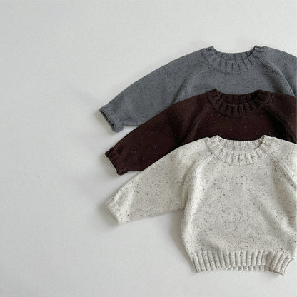 Arrival Spring and Autumn Baby Kids Unisex Dots Pattern Knitted Pullover Sweater