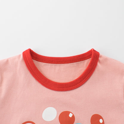 Summer Girls’ Colorful Bubbles Pattern T-shirt in European and American Style, MyKids-USA®, Baby & Toddler Tops, MyKids-USA -  -  -  -  -  -  - 