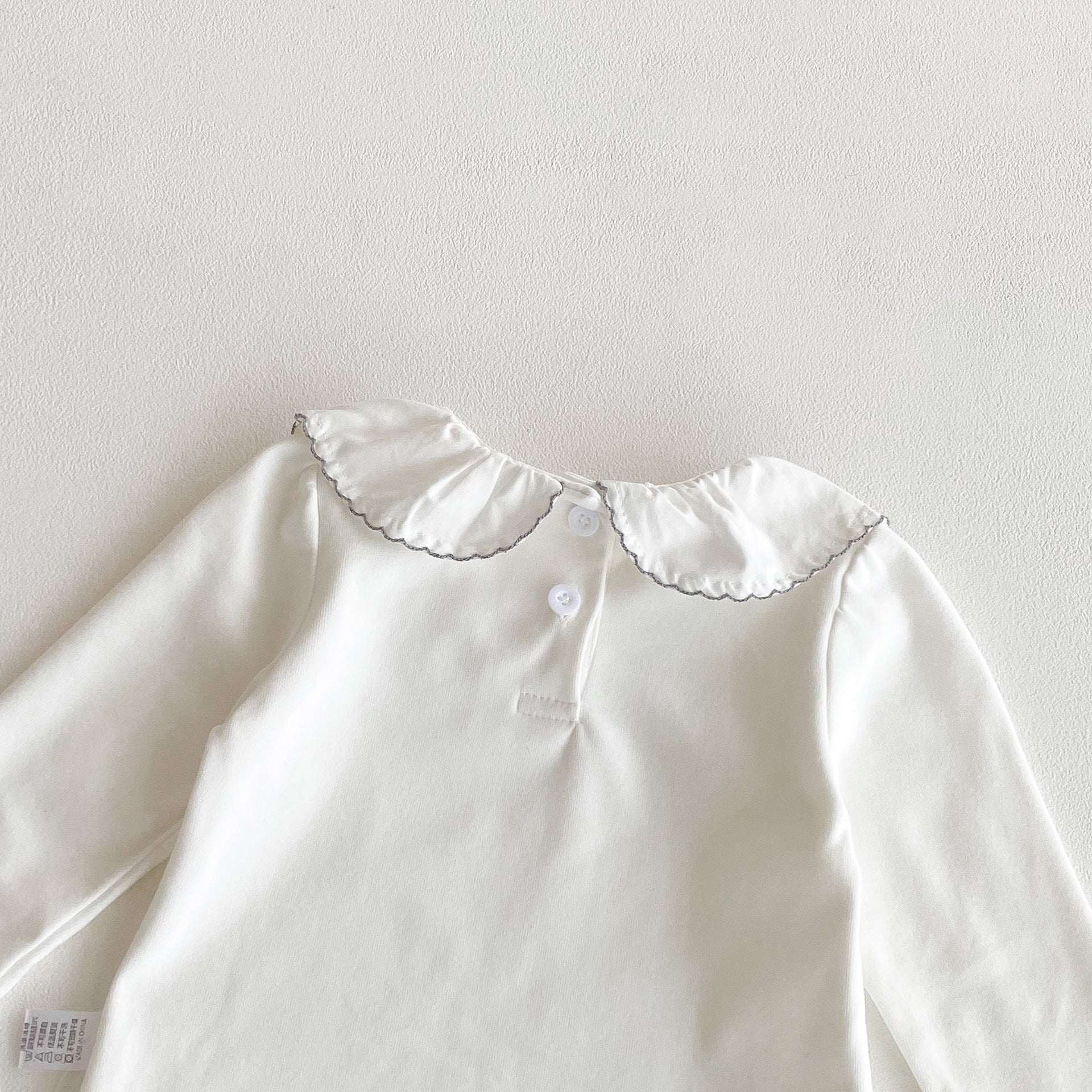 Autumn Arrival Baby Girls Flowers Embroidered Pattern Long Sleeves Top with Collar, MyKids-USA®, Baby & Toddler Tops, MyKids-USA -  -  -  -  -  -  - 