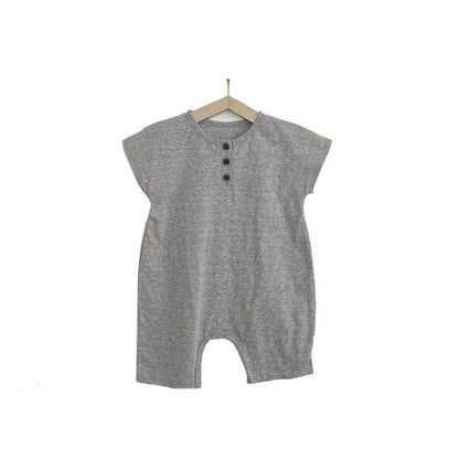 Hot Selling Summer Baby Kids Sleeveless Solid Color Rompers