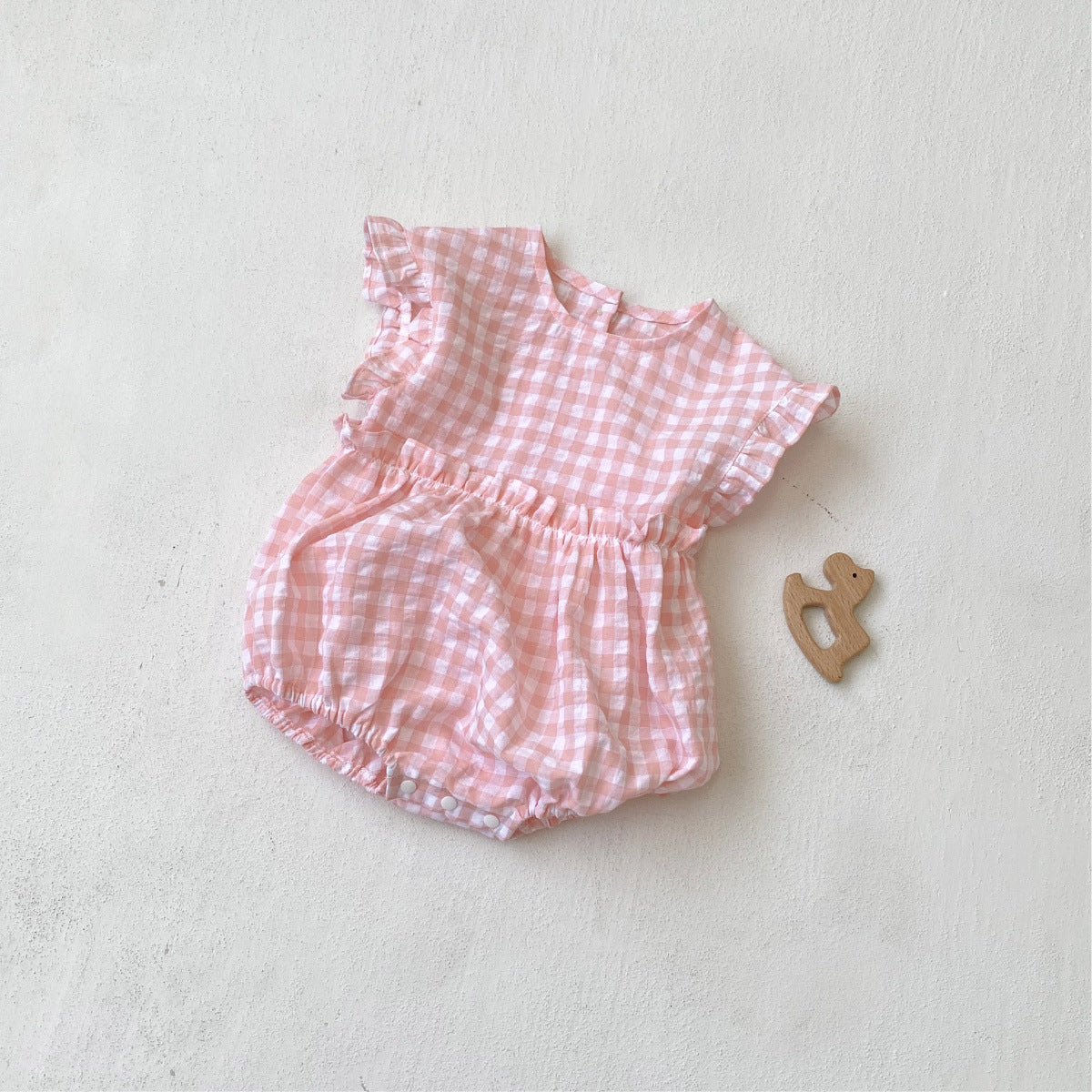 Summer Baby Kids Sleeveless Plaid Pattern Onesies and Hat Casual Clothing Set for Girls, MyKids-USA®, Baby & Toddler Outfits, MyKids-USA -  -  -  -  -  -  - 