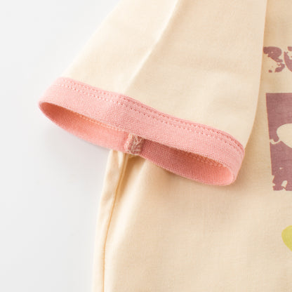 Summer Girls’ Flowers and Letters Pattern T-shirt in European and American Style, MyKids-USA®, T-Shirts, MyKids-USA -  -  -  -  -  -  - .