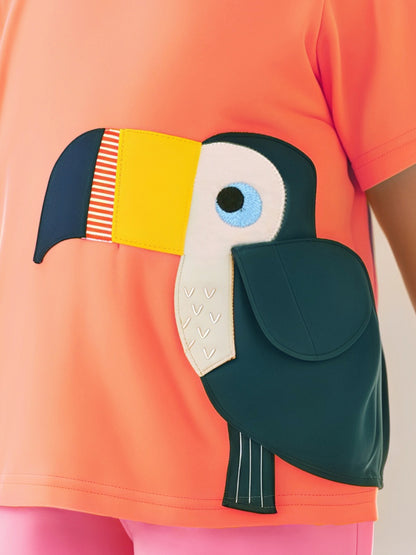 Kids’ Birds Cartoon Pattern Short Sleeves T-shirt in European and American Style for Summer, MyKids-USA®, Baby & Toddler Tops, MyKids-USA -  -  -  -  -  -  - 
