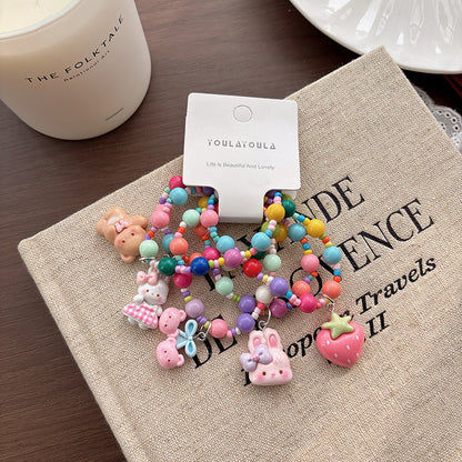 Collection of Cute Animals Cartoon Pattern Hair Accessories, MyKids-USA®, Hair Pins, Claws & Clips, MyKids-USA - Size/Age - Average Size (0-12Y） - Color - Light Pink -  -  - TR2604272242-B.