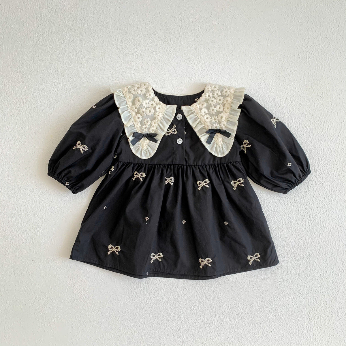 Autumn Arrival Baby Girls Butterfly-bows and Flowers Pattern Long-slee   MyKids-USA