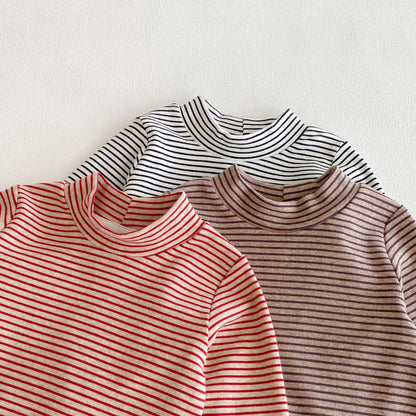 Autumn and Spring Arrival Kids Unisex Casual Striped Long Sleeves Turtleneck Top, MyKids-USA®, Shirts, MyKids-USA -  -  -  -  -  -  - 