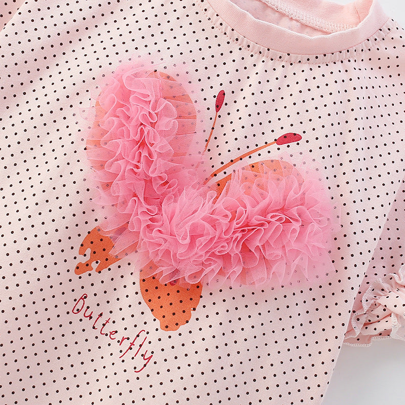 Summer Baby Kids Heart Shaped Butterfly Pattern Top and Pink Shorts Clothing Set for Girls, MyKids-USA®, Baby & Toddler Outfits, MyKids-USA -  -  -  -  -  -  - 