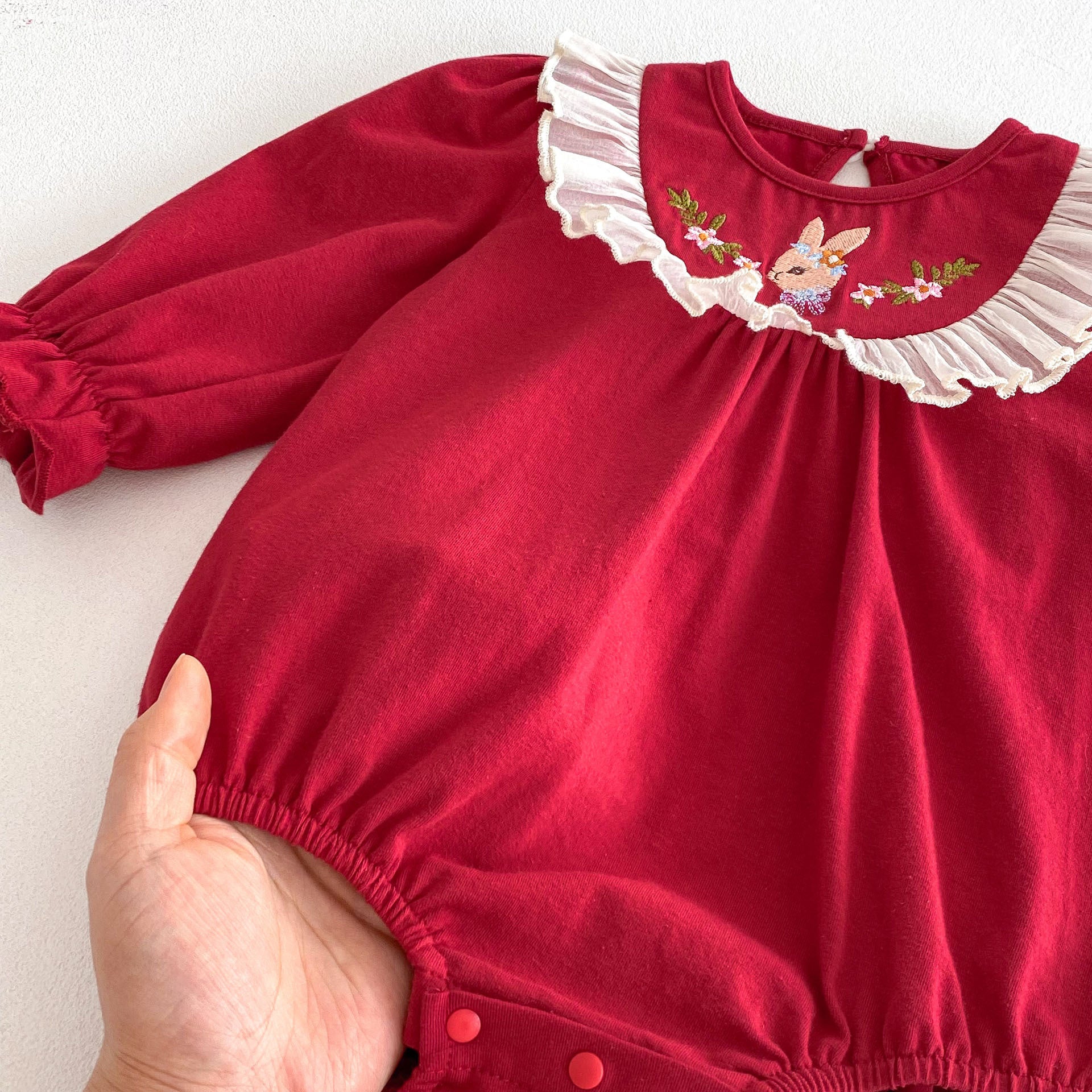 Spring Arrival Baby Girls Cute Rabbits and Flowers Pattern Long Sleeves Onesies, MyKids-USA®, Baby One-Pieces, MyKids-USA -  -  -  -  -  -  - 