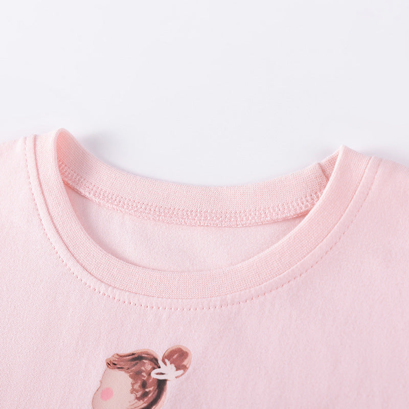 Autumn Arrival Cartoon Rabbit and Princess Pattern Long Sleeves Crew Neck Dress for Stylish Girls, MyKids-USA®, Baby & Toddler Dresses, MyKids-USA -  -  -  -  -  -  - 