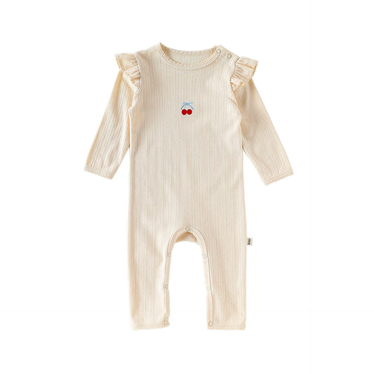 Autumn Arrival Baby Unisex Long Sleeves Casual Simple Pattern Rompers, MyKids-USA®, Baby One-Pieces, MyKids-USA - Size/Age - 66 (3-6M) - Color - Apricot -  -  - TR2508282302-A