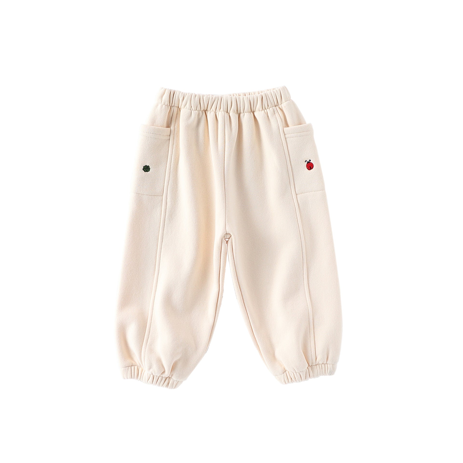 Autumn Arrival Casual Baby Kids Simple Embroidered Pattern Pants, MyKids-USA®, Trousers, MyKids-USA - Size/Age - 73 (6-9M) - Color - Beige -  -  - TR2509262358-A