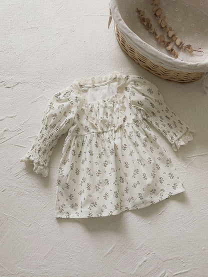 MyKids-USA® Autumn Arrival Baby Kids Girls Princess Long Sleeves Square Neck Floral Dress