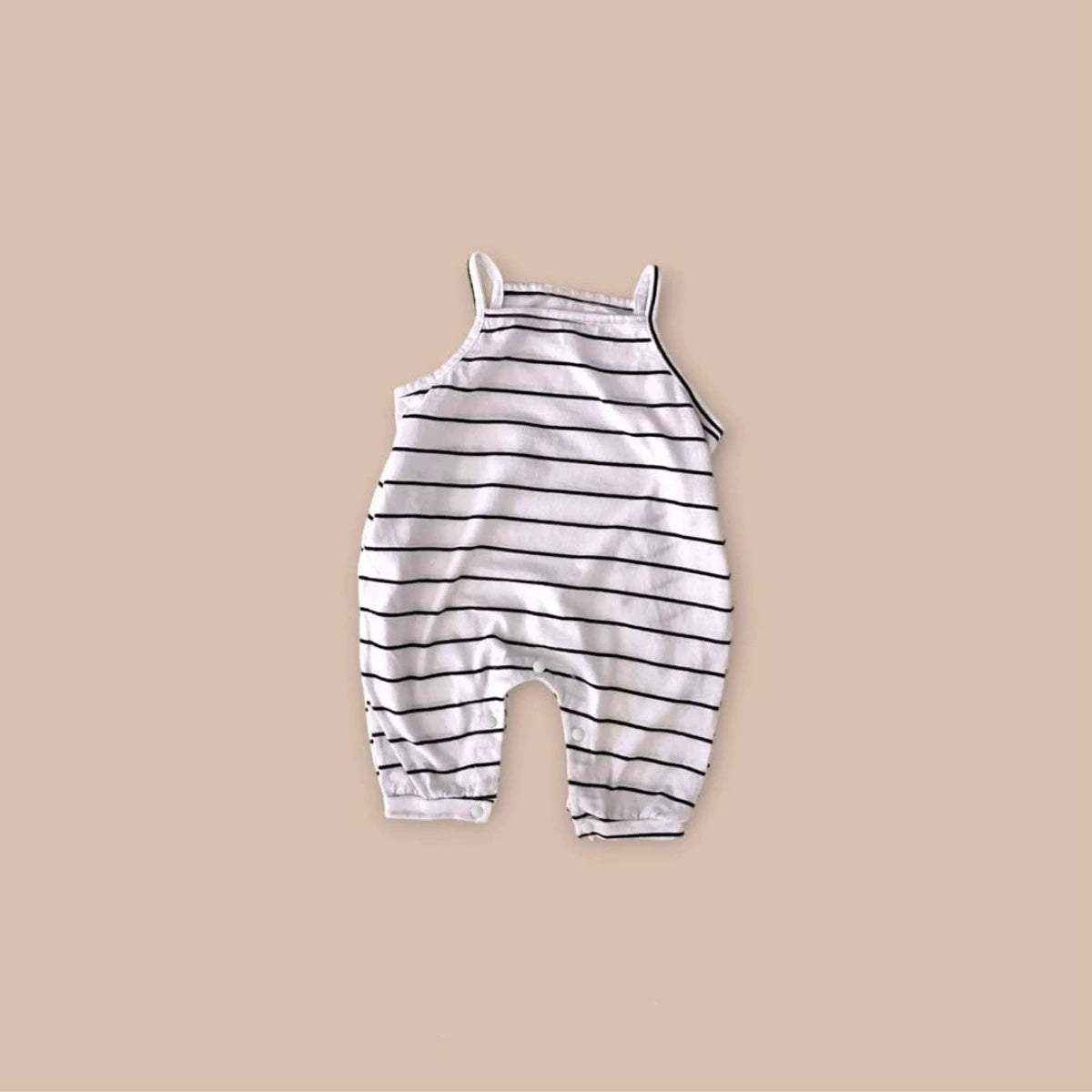 Summer Arrival Baby Unisex Simple Sleeveless Striped Rompers, MyKids-USA®, Baby One-Pieces, MyKids-USA - Size/Age - 66 (3-6M) - Color - Beige -  -  - TR2505291658-A