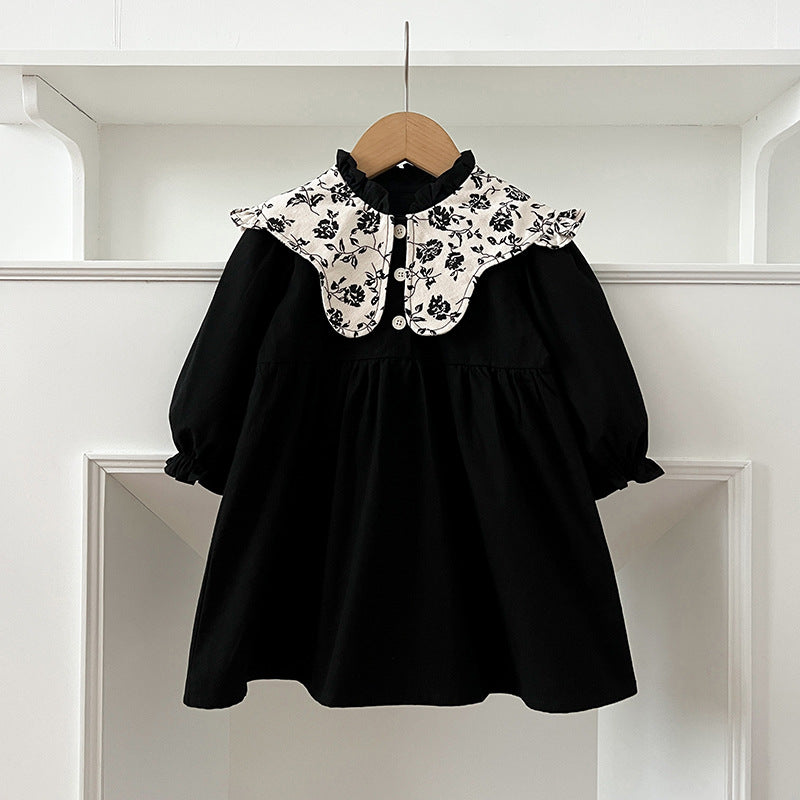 Spring Baby Kids Girls Vintage Floral Pattern Long Sleeves Onesies and Dress – Princess Sister Matching Set, MyKids-USA®, Baby & Toddler Outfits, MyKids-USA - Size/Age - 66 (3-6M) - Color - Beige -  -  - TR2410151650-A