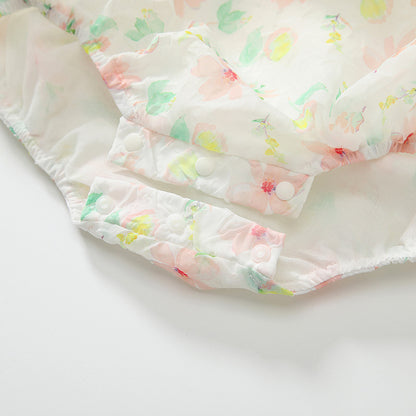 Summer Arrival Baby Girls Cute Floral Pattern Sleeveless Onesies, MyKids-USA®, Baby One-Pieces, MyKids-USA -  -  -  -  -  -  - 