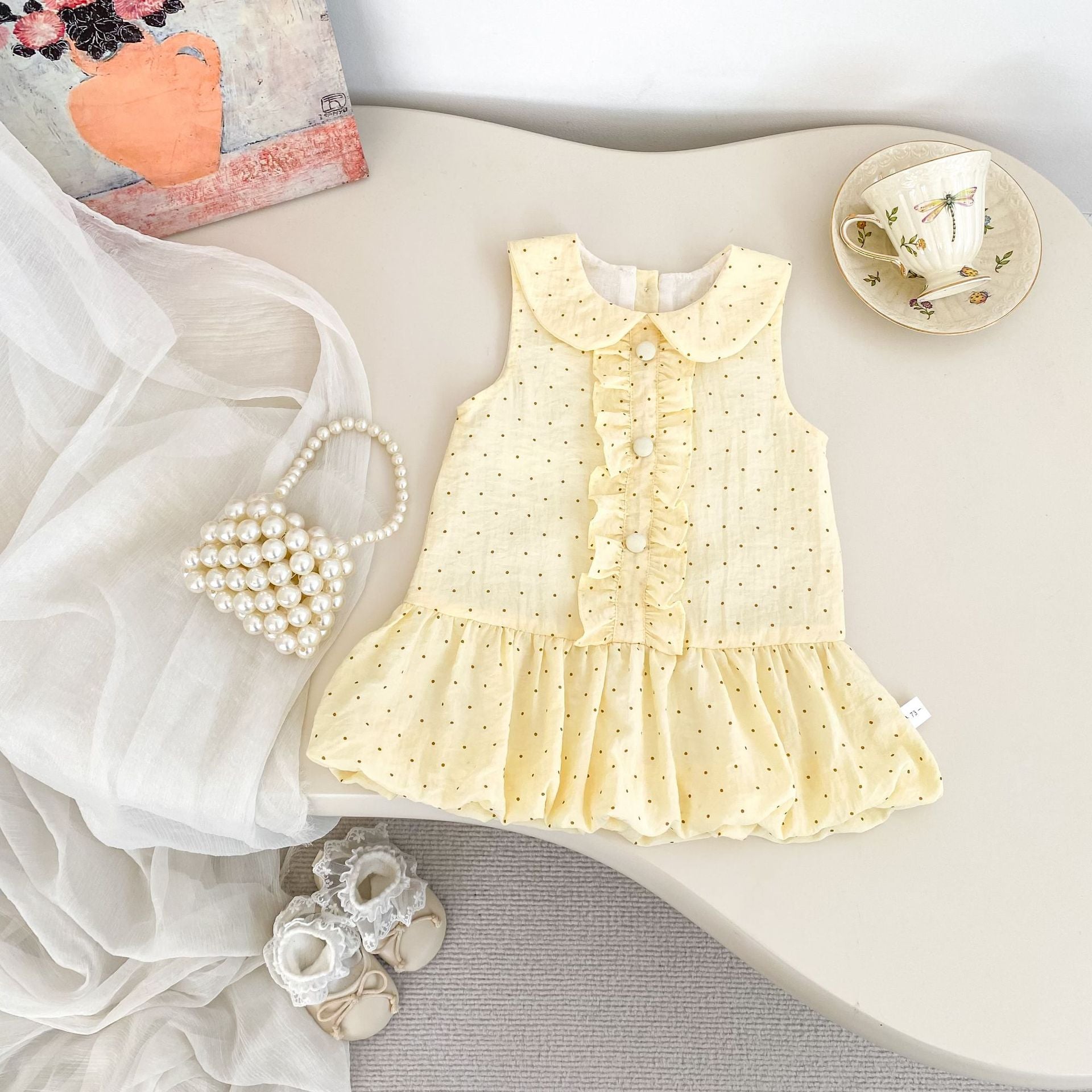 Summer Arrival Baby Girls Sleeveless Dots Pattern Dress, MyKids-USA®, Baby & Children's Dresses, MyKids-USA -  -  -  -  -  -  - .