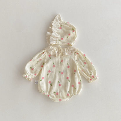 Autumn Hot Selling Baby Girls Long Sleeves Flowers Pattern Onesies Bodysuits, MyKids-USA®, Baby One-Pieces, MyKids-USA -  -  -  -  -  -  - 