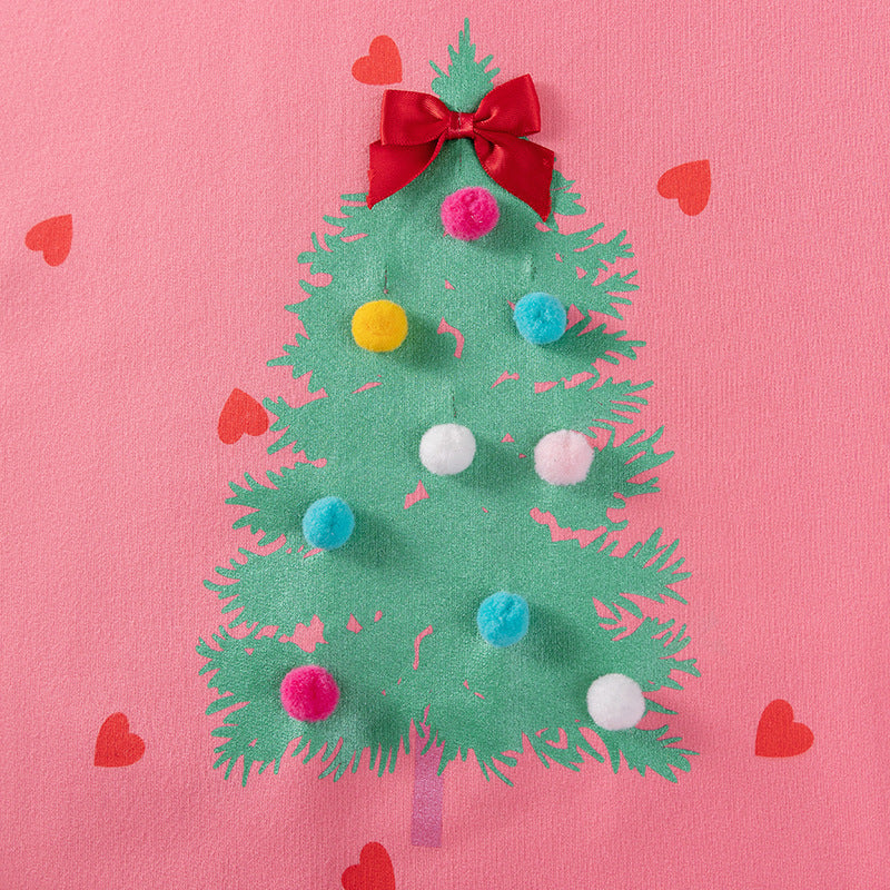 Spring and Autumn Girls Hearts and Christmas Tree Pattern Long Sleeves Sweatshirt and Pants Clothing Set, MyKids-USA®, Baby & Toddler Outfits, MyKids-USA -  -  -  -  -  -  - 