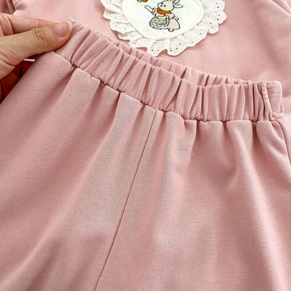 MyKids-USA® Autumn and Spring Baby Kids Girls Long Sleeves Cute Cartoon Pattern Pullover and Pants Clothing Set