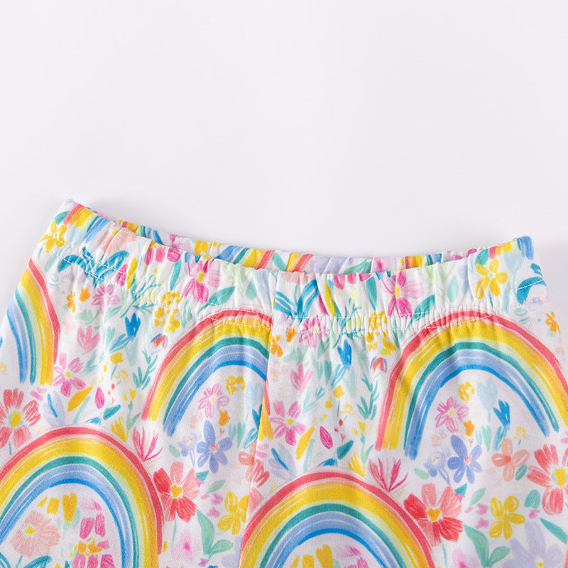 Summer Hot Selling Baby Kids Girls Short Sleeves Rainbow Pattern T-shirt and Pants Clothing Set, MyKids-USA®, Baby & Toddler Outfits, MyKids-USA -  -  -  -  -  -  - .