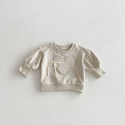 Autumn and Spring Arrival Baby Kids Girls Long Sleeves Hearts Pattern Top, MyKids-USA®, Baby & Toddler Tops, MyKids-USA - Size/Age - 73 (6-9M) - Color - Grey -  -  - TR2511082328-A