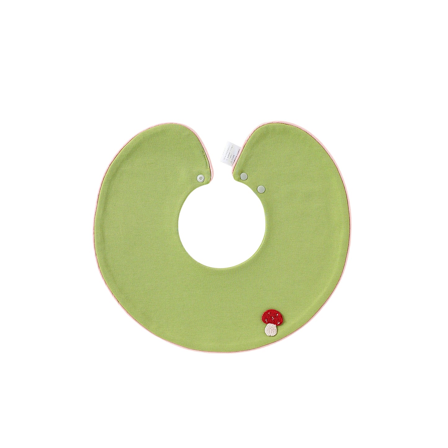 Adorable Cartoon and Fruits Pattern Cotton Snap-on Round Shaped Bib, MyKids-USA®, Bibs, MyKids-USA® - Size/Age - S (0-1Y) - Color - Green -  -  - TR2604242323-B.