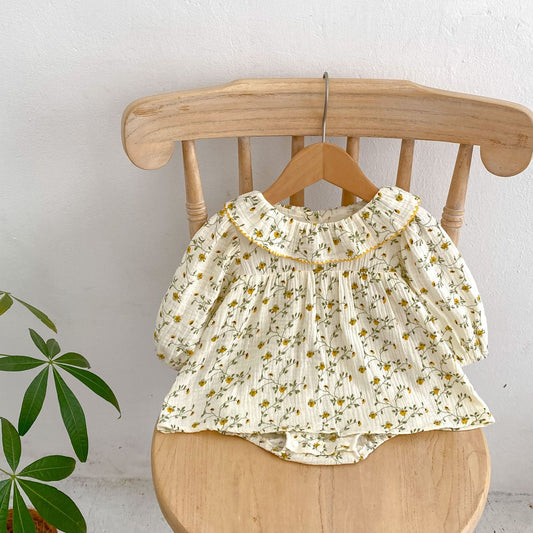 Autumn Ditsty Flower Pattern Loose Dress, MyKids-USA®, Baby & Toddler Dresses, MyKids-USA -  -  -  -  -  -  - .