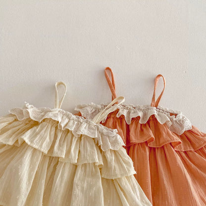 Summer Arrival Baby Girls Ruffle Design Sleeveless Strap Onesies, MyKids-USA®, Baby One-Pieces, MyKids-USA -  -  -  -  -  -  - 