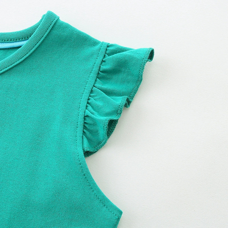 Summer Arrival Animals and Flowers Cartoon Pattern Fly Sleeves Dress for Stylish Girls, MyKids-USA®, Baby & Toddler Dresses, MyKids-USA -  -  -  -  -  -  - 