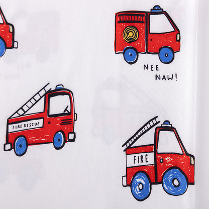 Fire Truck Kids Pajama Set – Long Sleeve Shirt and Pants, Cartoon Firefighter Design, MyKids-USA®, Baby & Toddler Sleepwear, MyKids-USA -  -  -  -  -  -  - 