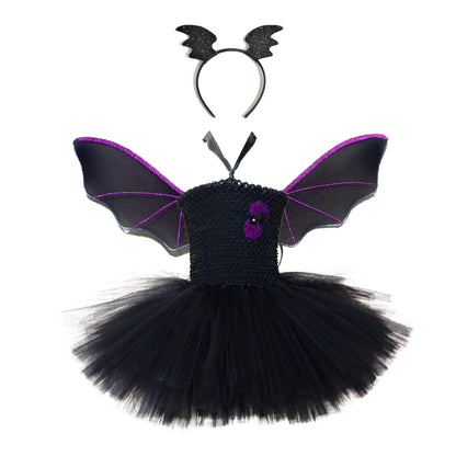 Arrival Girls’ Halloween Bat Dress – Gothic Lolita Princess Costume Set for Cosplay, Party, and Stage Performance, MyKids-USA®, Costume Dresses, MyKids-USA -  -  -  -  -  -  - .