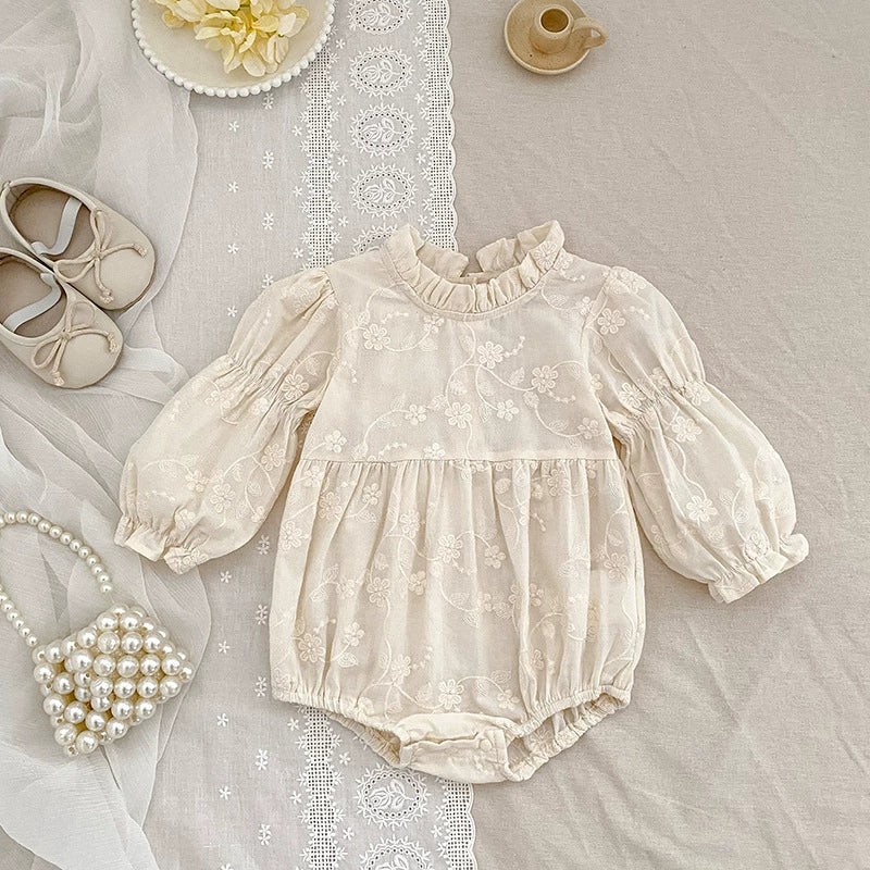 Autumn Baby Girls French Style Flowers Pattern Long-sleeved Onesies and Dress – Princess Sister Matching Set, MyKids-USA®, Baby & Toddler Outfits, MyKids-USA -  -  -  -  -  -  - 