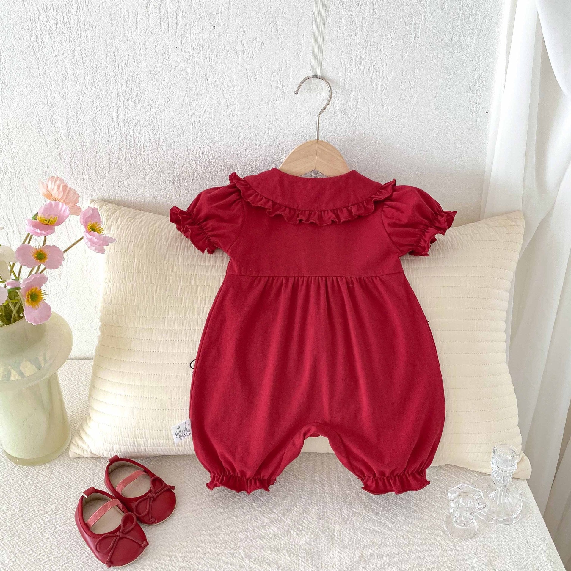 Summer Arrival Baby Girls Cute Short Sleeves Color Patchwork Rompers, MyKids-USA®, Baby One-Pieces, MyKids-USA -  -  -  -  -  -  - 