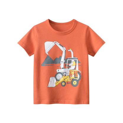 Baby Boy Cute Print Pattern O-Neck New Style Shirts