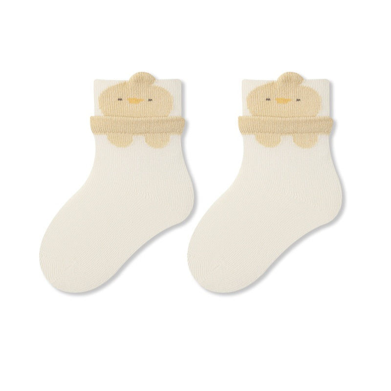 Autumn and Spring Baby Unisex Breathable Animals Cartoon Pattern Color Patchwork Socks, MyKids-USA®, Baby & Toddler Socks & Tights, MyKids-USA - Size/Age - XS (0-6M) - Color - Yellow -  -  - TR2601311059-E.