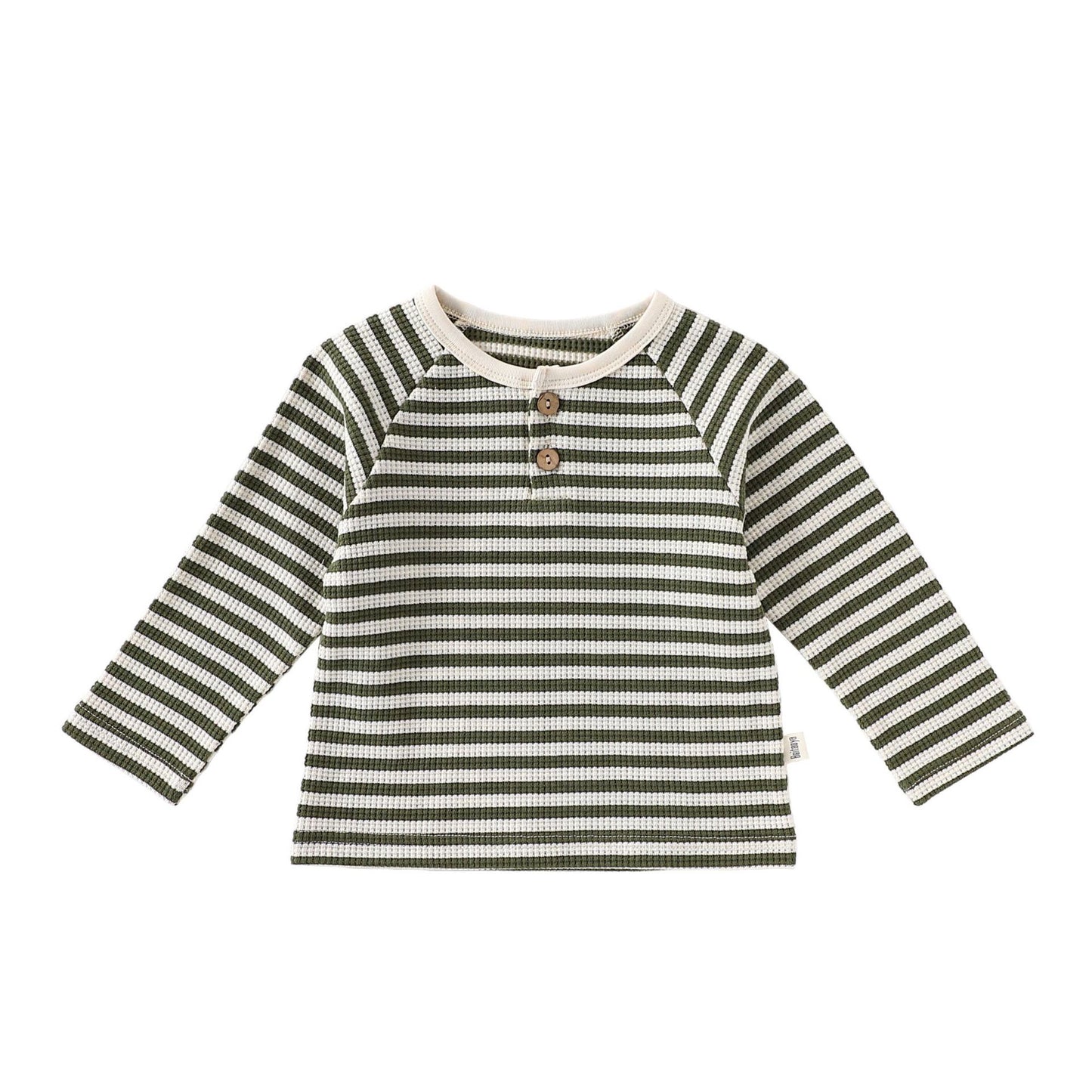 Autumn Arrival Baby Kids Unisex Striped Pattern Long Sleeves Top, MyKids-USA®, Baby & Toddler Tops, MyKids-USA - Size/Age - 73 (6-9M) - Color - Green -  -  - TR2509182248-B