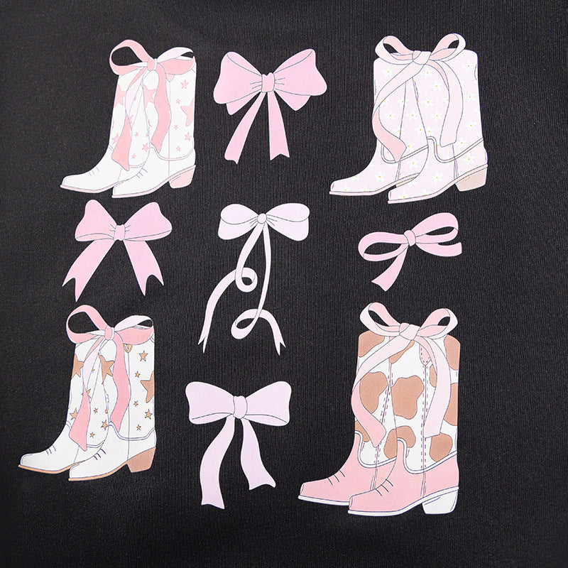 Autumn Arrival Kids Girls Butterfly-bows Decorated Crew Neck Long Sleeves Top Sweatshirt, MyKids-USA®, Sweatshirts, MyKids-USA -  -  -  -  -  -  - 