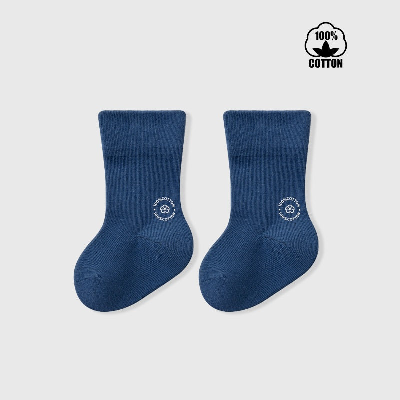 Autumn Baby Unisex Breathable Letters Pattern Simple Socks, MyKids-USA®, Baby & Toddler Socks & Tights, MyKids-USA - Size/Age - XS (0-6M) - Color - Navy Blue (Dark Blue) -  -  - TR2511140047-F
