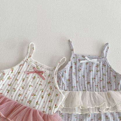 Summer Arrival Baby Girls Color Patchwork Flowers Pattern Sleeveless Onesies, MyKids-USA®, Baby One-Pieces, MyKids-USA -  -  -  -  -  -  - 