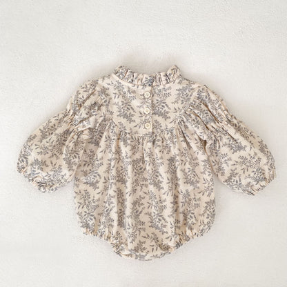MyKids-USA® Autumn Vintage Floral Baby Kids Girls Princess Long Sleeves Bodysuit