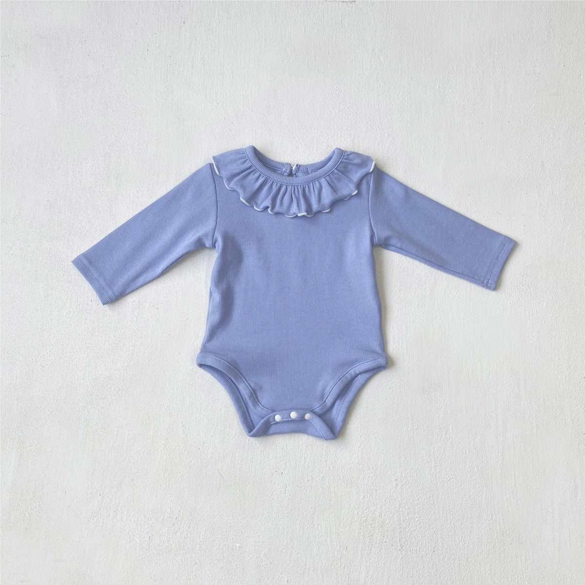 Arrival Autumn and Spring Baby Girls Simple Solid Color Long Sleeves Bodysuit, MyKids-USA®, Bodysuits, MyKids-USA - Size/Age - 66 (3-6M) - Color - Blue -  -  - TR2601071059-B.