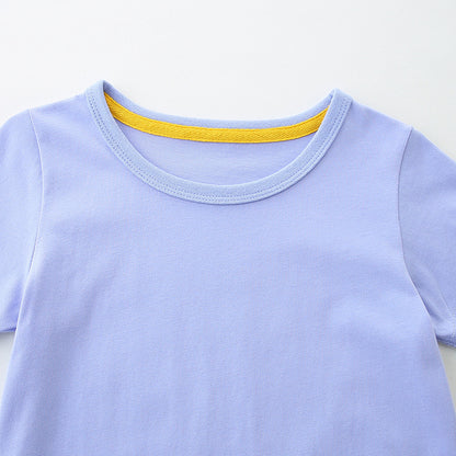 Summer Arrival Rabbit and Strawberry Cartoon Pattern Short Sleeves Dress for Stylish Girls, MyKids-USA®, Baby & Toddler Dresses, MyKids-USA -  -  -  -  -  -  - 