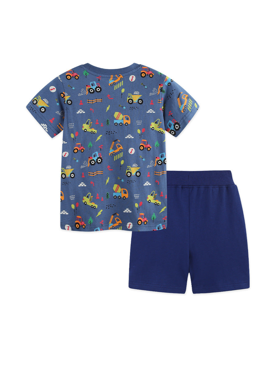 Arrival Summer Baby Kids Boys Short Sleeves Cartoon Pattern T-shirt and Shorts Clothing Set, MyKids-USA®, Baby & Children's Outfits, MyKids-USA -  -  -  -  -  -  - .