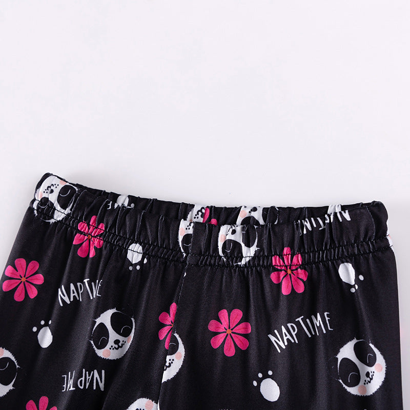 MyKids-USA Spring and Autumn Baby Kids Girls Panda Cartoon Pattern Casual Pajamas Set, MyKids-USA®, Pajamas, MyKids-USA -  -  -  -  -  -  - 