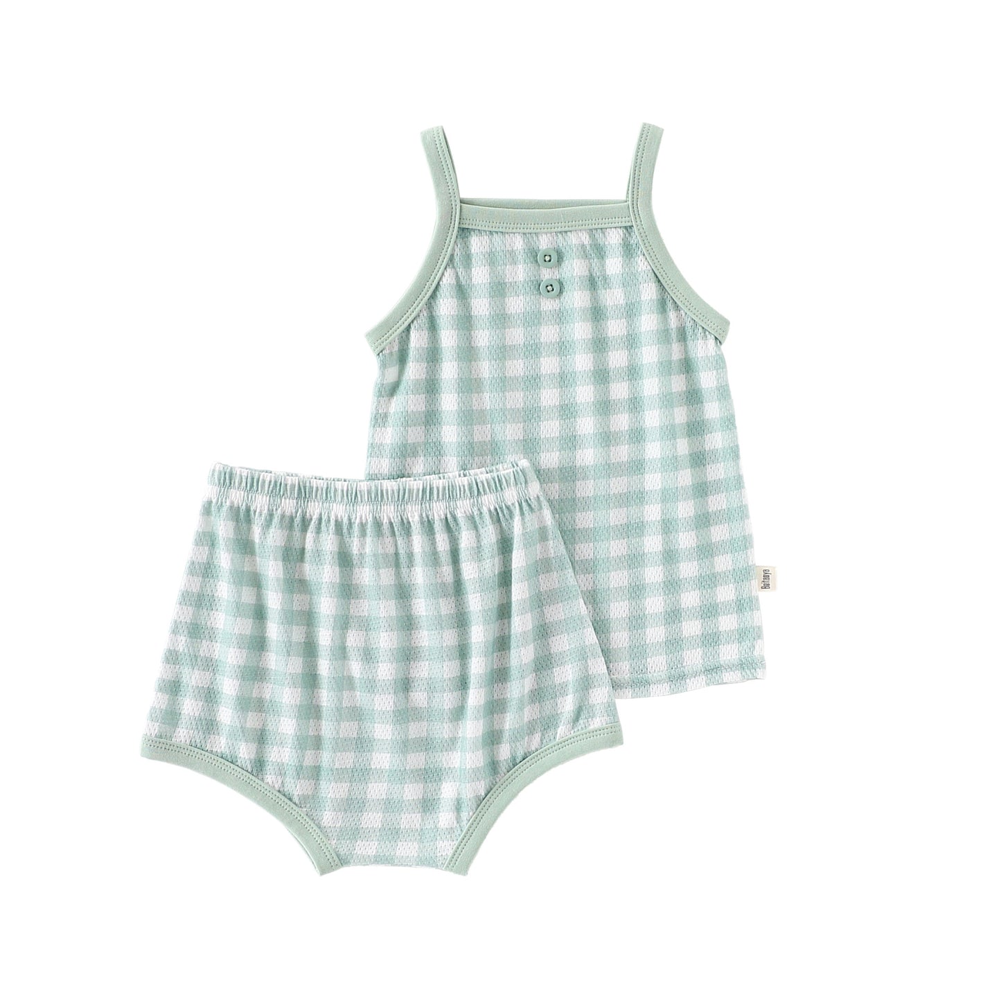 Design Summer Baby Kids Girls Sleeveless Plaid Vest with Shorts Set, MyKids-USA®, Baby & Children's Outfits, MyKids-USA - Size/Age - 73 (6-9M) - Color - Green -  -  - TR2606012328-A.