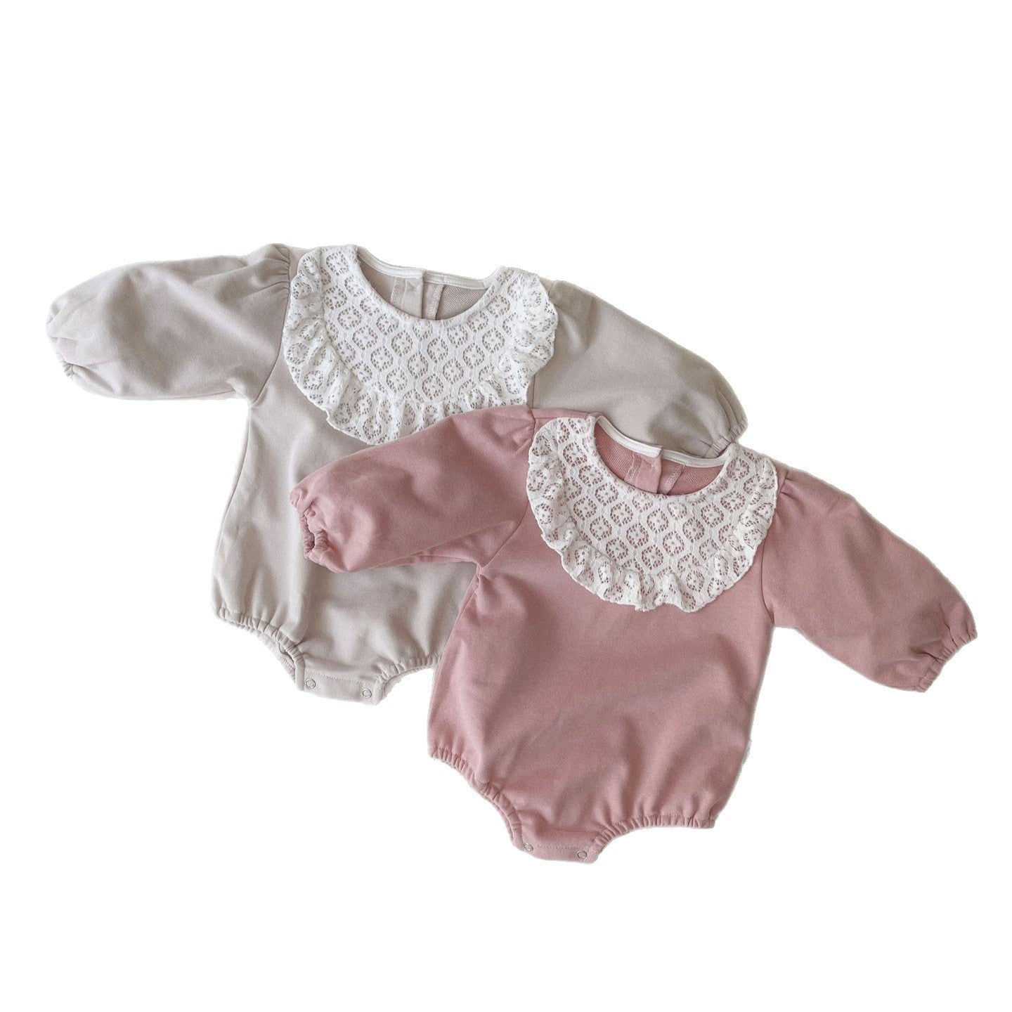 Autumn and Spring Arrival Baby Girls Lace Hollow-out Pattern Long Sleeves Color Patchwork Bodysuit, MyKids-USA®, Bodysuits, MyKids-USA -  -  -  -  -  -  - .