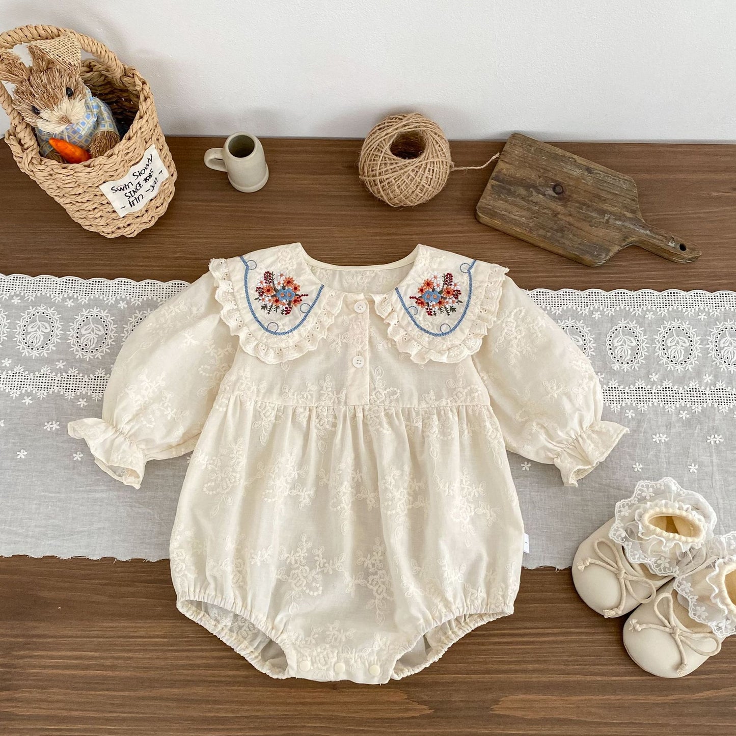 Arrival Spring and Autumn Flowers Pattern Baby Kids Girls Onesies and Dress – Princess Sister Matching Set, MyKids-USA®, Baby & Toddler Outfits, MyKids-USA - Size/Age - 66 (3-6M) - Color - Apricot -  -  - TR2603011756-A.